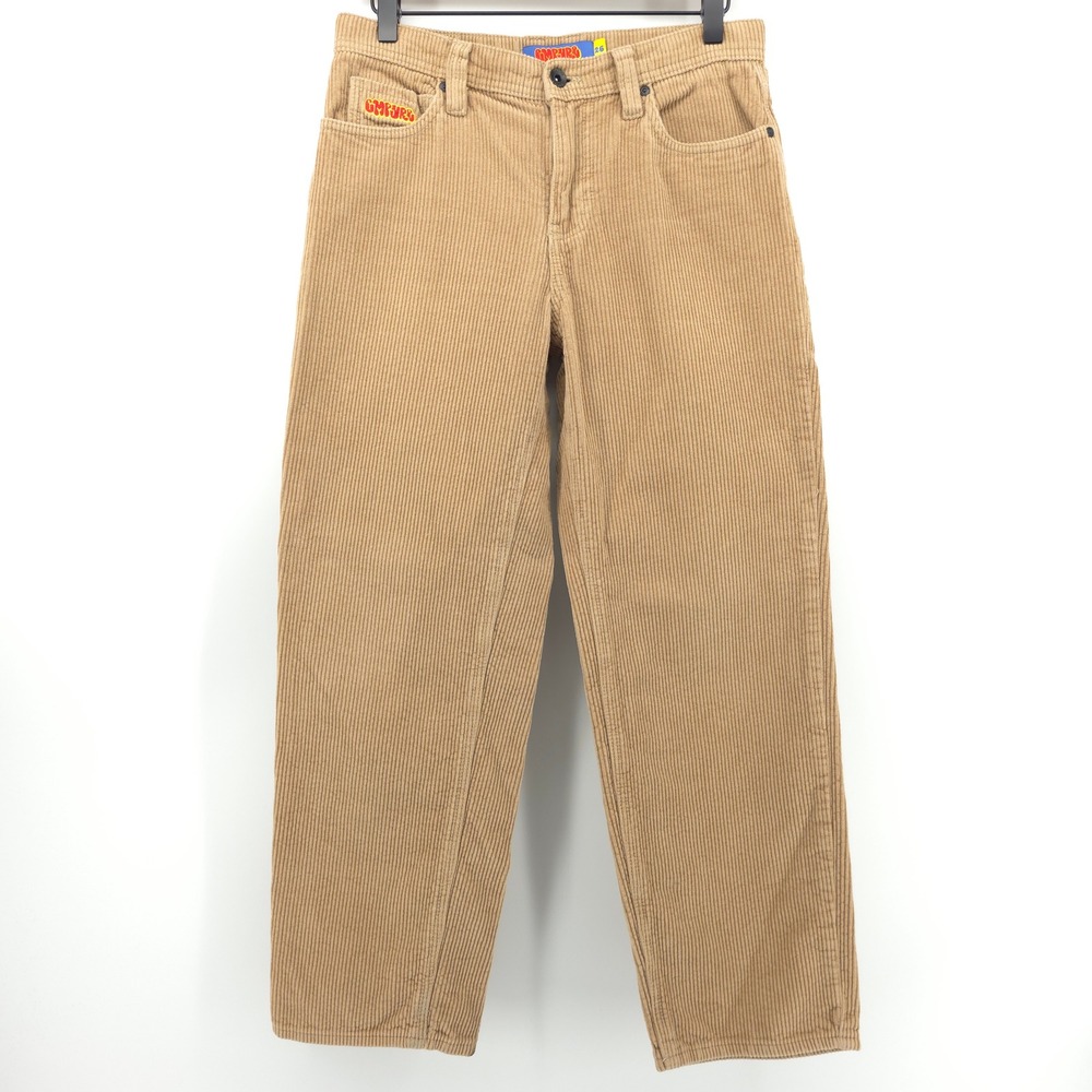 Empyre Womens Corduroy Pants Relax 26 Tan Skate Streetwear Wide Wale